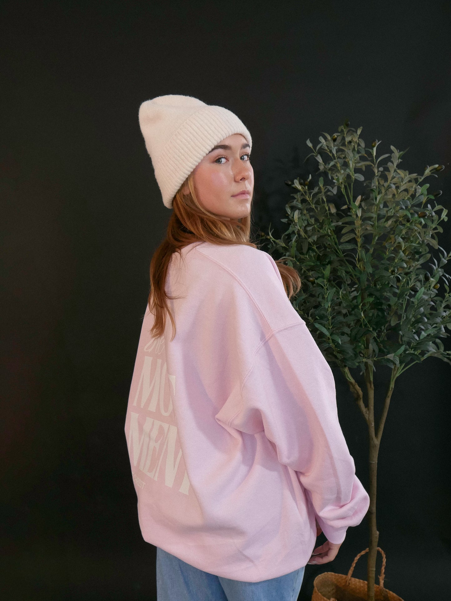 Isaiah 6:8 - Light Pink Crewneck