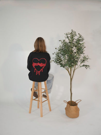 Lord=Love Heart | Black Crewneck