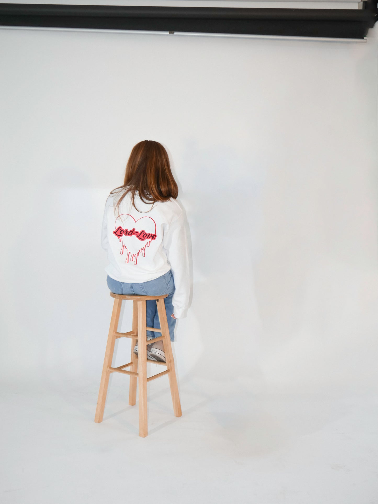 Lord=Love Heart | White Sweatshirt