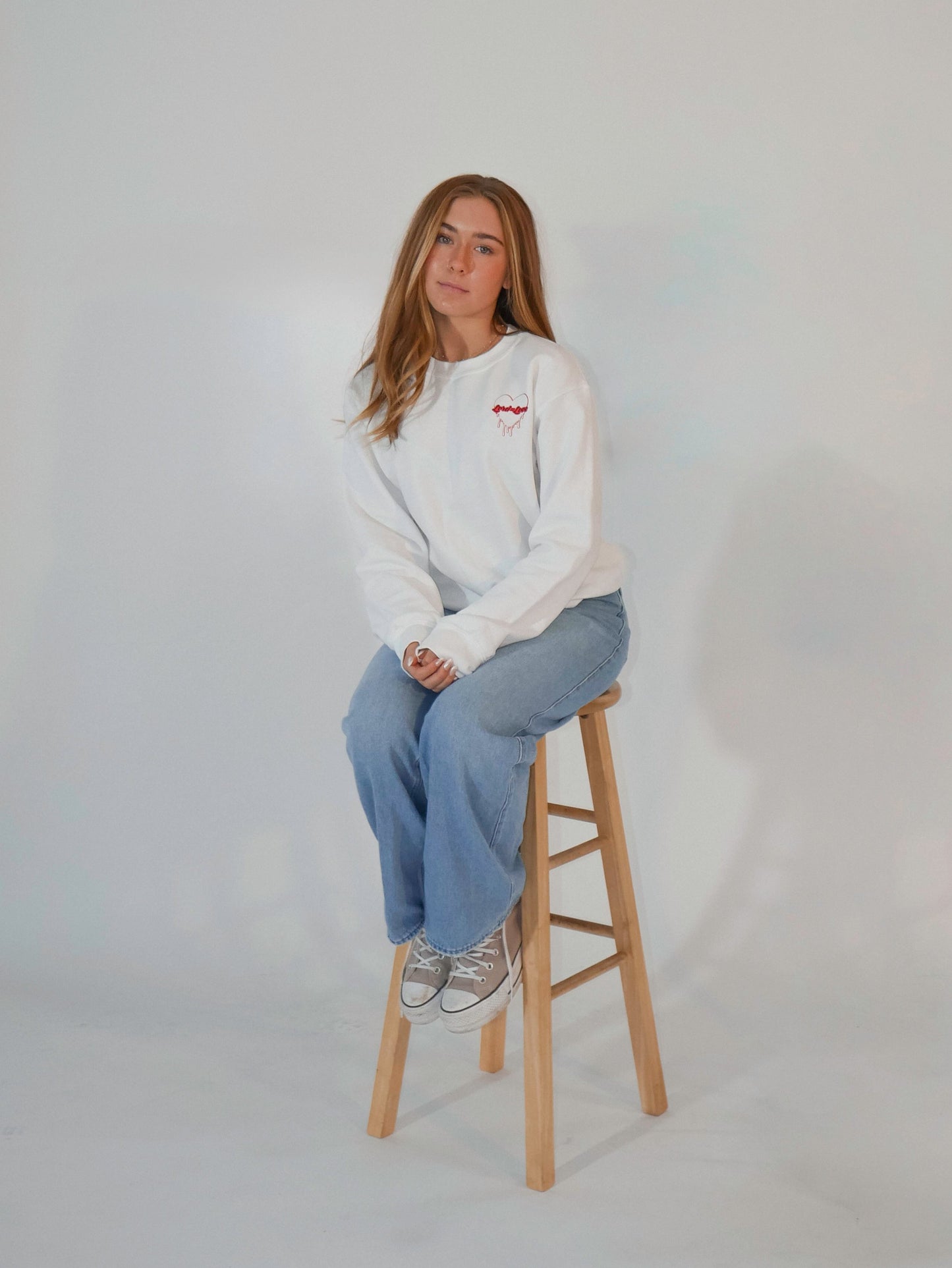 Lord=Love Heart | White Sweatshirt