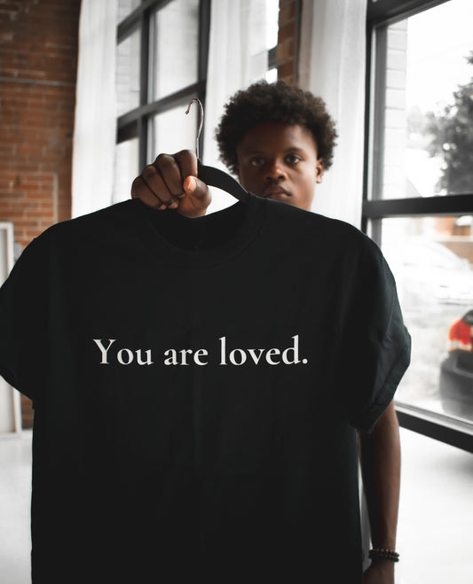 You Are Loved Black T-shirt | Adult